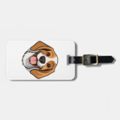 Hondenelement wilde Sticker Cartoon | Bagagelabel (Voorkant horizontaal)