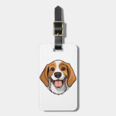 Hondenelement wilde Sticker Cartoon | Bagagelabel (Voorkant verticaal)