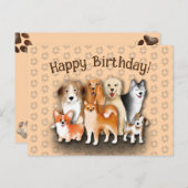 Hondenfamilie Gefeliciteerd Hond Pootafdruk Patroo Briefkaart (Voorkant / Achterkant)