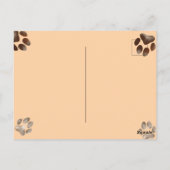 Hondenfamilie Gefeliciteerd Hond Pootafdruk Patroo Briefkaart (Achterkant)