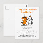 Hondenfeest Uitnodiging – Leuke Puppy Feestje (Voorkant / Achterkant)