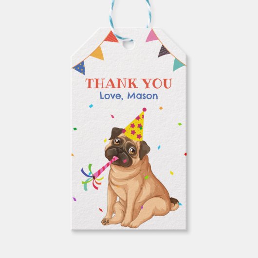 Hondenfeestje Cadeau Label Cadeaulabel (Voorkant)