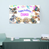 Hondenfeestje verjaardag spandoek (Beurs)