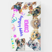 Hondenfeestje verjaardag spandoek (Verticaal)
