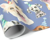 hondenfeestpatroon | Hondenliefhebbers Verjaardag Cadeaupapier (Rol Hoek)