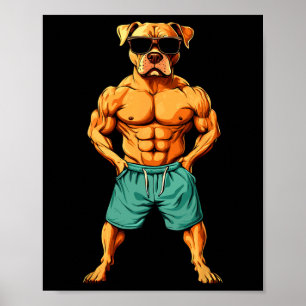 Hondenfitness Bodybuilding Hond Poster