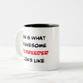 hondenfokker, geweldige tweekleurige koffiemok (Voorkant links)