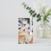 Hondenfokker & Groomer Foto QR Code Visitekaartje (Staand voorkant)