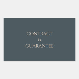 Hondenfokker Maplabel CONTRACT & GARANTIE Rechthoekige Sticker