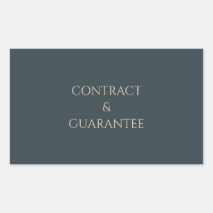 Hondenfokker Maplabel CONTRACT & GARANTIE Rechthoekige Sticker