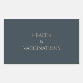 Hondenfokker Maplabel Gezondheid & Vaccinatie Rechthoekige Sticker