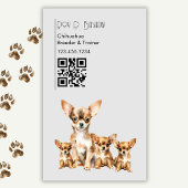 Hondenfokker Trainer Chihuahua Dieren QR Code Magnetisch Visitekaartje