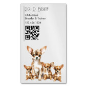 Hondenfokker Trainer Chihuahua Dieren QR Code Magnetisch Visitekaartje (Voorkant Verticaal)