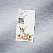 Hondenfokker Trainer Chihuahua Dieren QR Code Magnetisch Visitekaartje (Voorbeeld)
