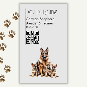 Hondenfokker Trainer Duitse Herder Puppy QR-code Magnetisch Visitekaartje