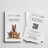 Hondenfokker Trainer Duitse Herder Puppy QR-code Visitekaartje
