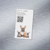 Hondenfokker Trainer Franse Bulldog QR Code Canine Magnetisch Visitekaartje (Voorbeeld)