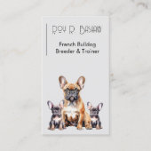 Hondenfokker Trainer Franse Bulldog QR Code Canine Visitekaartje (Voorkant)