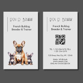 Hondenfokker Trainer Franse Bulldog QR Code Canine Visitekaartje