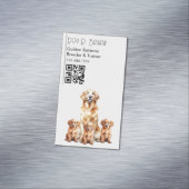 Hondenfokker Trainer Golden Retriever QR Code Magnetisch Visitekaartje (Voorbeeld)