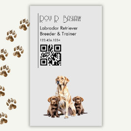 Hondenfokker Trainer Labrador Retriever QR Code Magnetisch Visitekaartje