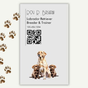 Hondenfokker Trainer Labrador Retriever QR Code Magnetisch Visitekaartje