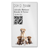 Hondenfokker Trainer Labrador Retriever QR Code Magnetisch Visitekaartje (Voorkant Verticaal)