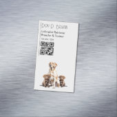 Hondenfokker Trainer Labrador Retriever QR Code Magnetisch Visitekaartje (Voorbeeld)