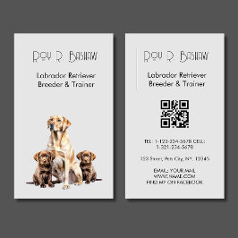 Hondenfokker Trainer Labrador Retriever QR Code Visitekaartje