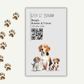 Hondenfokker Trainer Schattige Beagle QR Code Cani Magnetisch Visitekaartje