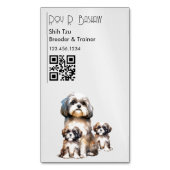 Hondenfokker Trainer Shih Tzu Pet QR Code Canine Magnetisch Visitekaartje (Voorkant Verticaal)