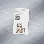 Hondenfokker Trainer Shih Tzu Pet QR Code Canine Magnetisch Visitekaartje (Voorbeeld)