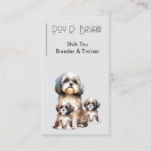 Hondenfokker Trainer Shih Tzu Pet QR Code Canine Visitekaartje (Voorkant)