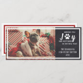 Hondenfoto Chalkboard Christmas Pet Holiday Kaart (Voorkant / Achterkant)