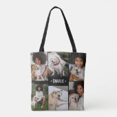 Hondenfoto Collage met Monogram Tote Bag (Achterkant)