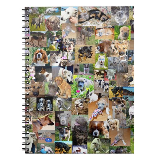 Hondenfoto Collage, Notitieboek (Voorkant)