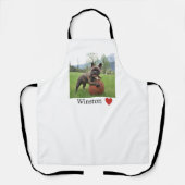 Hondenfoto en naam Vrouw Franse Bulldog Schort (Voorkant)