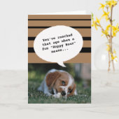 Hondenfoto Happy Hour Getting Old Funny Verjaardag Kaart (Gele Bloem)