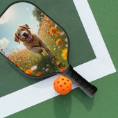 Hondenfoto huisdier pickleball paddle