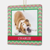 Hondenfoto keramisch ornament (Links)