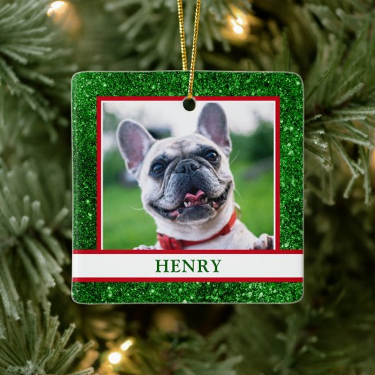 Hondenfoto Keramisch Ornament (Boom)