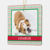 Hondenfoto keramisch ornament (Links)