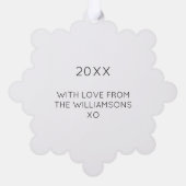  Hondenfoto Kerst Ornament Kaart (Achterkant)