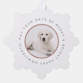  Hondenfoto Kerst Ornament Kaart (Voorkant)