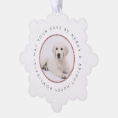  Hondenfoto Kerst Ornament Kaart (Links)