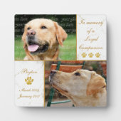 Hondenfoto Loyal Companion Pet Keepsake Memorial Fotoplaat (Voorkant)