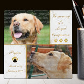 Hondenfoto Loyal Companion Pet Keepsake Memorial Fotoplaat