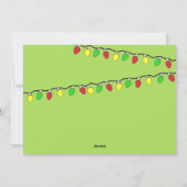 Hondenfoto met String Lights Happy Howlidays Feestdagenkaart (Achterkant)