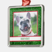 Hondenfoto metalen ornament (Links)