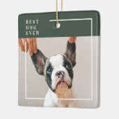 Hondenfoto Ornament | Beste Hond Ooit Modern (Links)